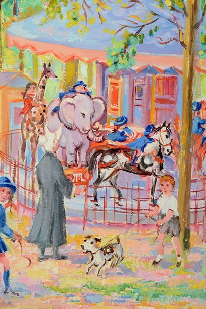 null LAREUSE, Jean (1925-2016)
"Au Jardin des Tuilleries"
Oil on canvas
Signed on...
