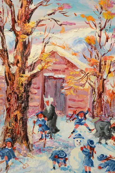 null LAREUSE, Jean (1925-2016)
"Winter sports"
Oil on canvas
Signed on the lower...