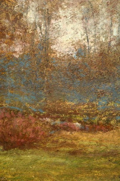 null TRYON, Dwight William (1849-1925)
Trees
Pastel on cardboard
Signed on the lower...