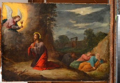 null EUROPEAN SCHOOL 19TH C.
Archangel appearing to Christ
Oil on metal board

Provenance:
Collection...