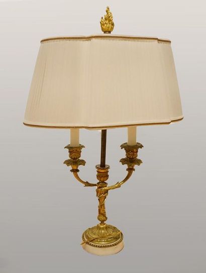 null LAMPE, DE STYLE LOUIS XVI
Lampe flambeau 2 branches, de style Louis XVI
H :...