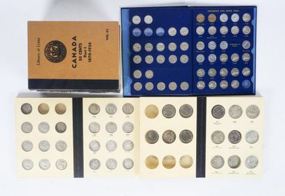 null PIÈCES DE MONNAIE, CANADA
Importante collection de pièces de monnaie du Canada...