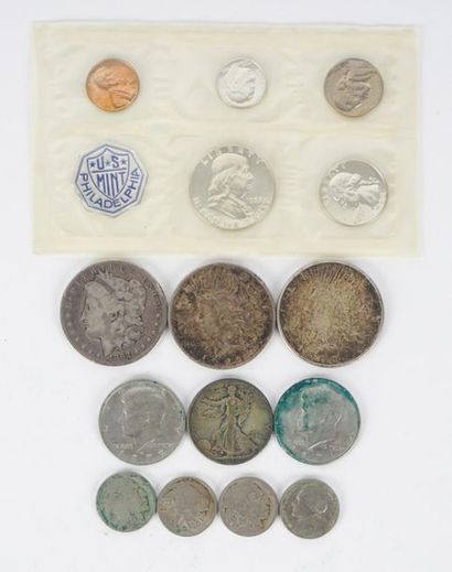 null PIÈCES DE MONNAIE, USA
Ensemble de pièces de monnaie de collection des USA,...