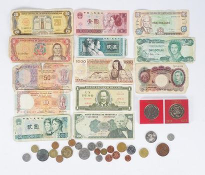 null FOREIGN CURRENCIES
Set of international coins and banknotes