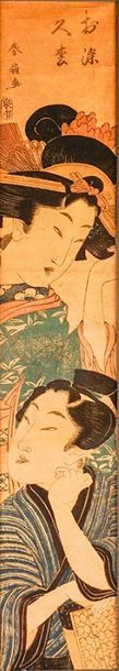 null Shushen
Shunsen (1762-1830)
hashirae format representing a couple in bust.
Japan,...