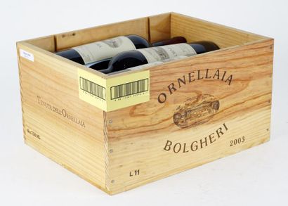 null Ornellaia 2003
Bolgheri Superiore D.O.C.
Niveau A
6 bouteilles
Caisse en bois...