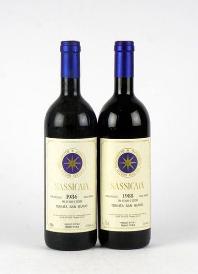 null Sassicaia 1986
Vino da Tavola
Niveau B
1 bouteille

Sassicaia 1988
Vino da Tavola
Niveau...