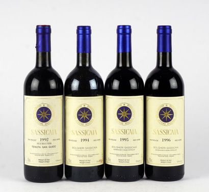 null Sassicaia 1992, 1994, 1995 1996 - 4 bouteilles