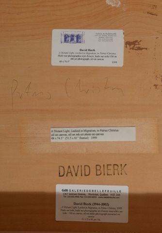 null BIERK, David (1944-2002)
"A distant light, Locked in Migration, to Petrus Christus"
Triptych...