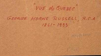 null RUSSELL, George Horne (1861-1933)
"Vue de Québec"
Huile sur panneau
Signée en...