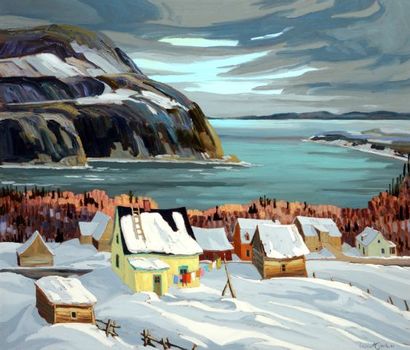 null HORIK, Vladimir (1939-)
"La Baie de Saint-Paul en Charlevoix"
Oil on masonite
Signed...