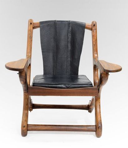null SHOEMAKER, Don S. (1920-1990) - SENAL
Rosewood, leather rocking lounge chair,...