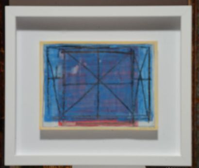 null JUNEAU, Denis (1925-2014)
Untitled - Blue, white, red
Watercolour on paper
Signed,...