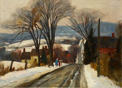 null ROBERTS, Tom (Thomas Keith) (1909-1998)
"Chemin en hiver"
Oil on masonite
Signed...