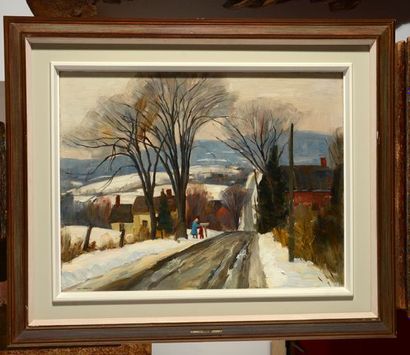 null ROBERTS, Tom (Thomas Keith) (1909-1998)
"Chemin en hiver"
Oil on masonite
Signed...