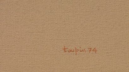 null TOUPIN, Fernand (1930-2009)
"Rouge au soir, St-Laurent-du-Fleuve"
Oil on canvas
Signed...