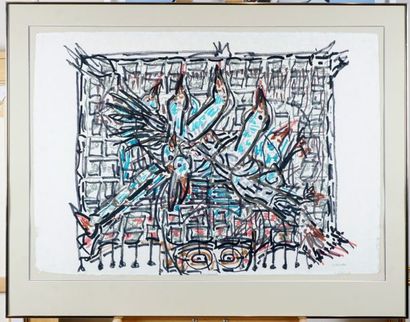 null RIOPELLE, Jean-Paul (1923-2002)
Geese
Mix media on paper
Signed on the lower...