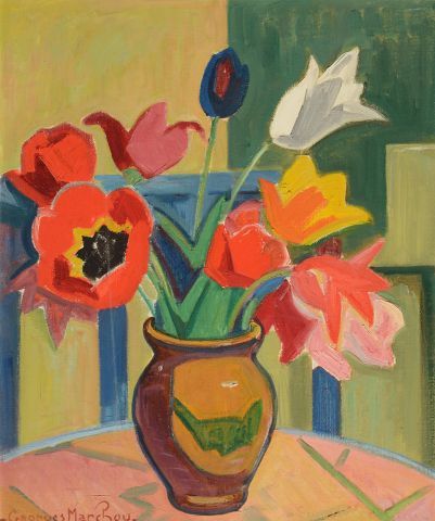 null MARCHOU, Georges (1898-1984)
Still life
Oil on canvas
Signed on the lower left:...