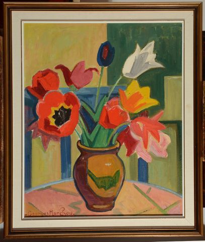 null MARCHOU, Georges (1898-1984)
Still life
Oil on canvas
Signed on the lower left:...