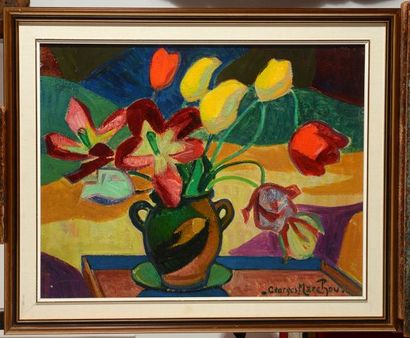 null MARCHOU, Georges (1898-1984)
Still life
Oil on canvas
Signed on the lower right:...