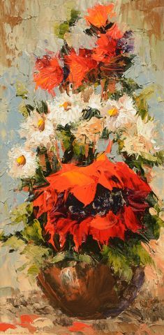 null LAURENCEAU, Lyonel (1946-)
"Floralie rouge #1"
Oil on canvas
Traces of signature...