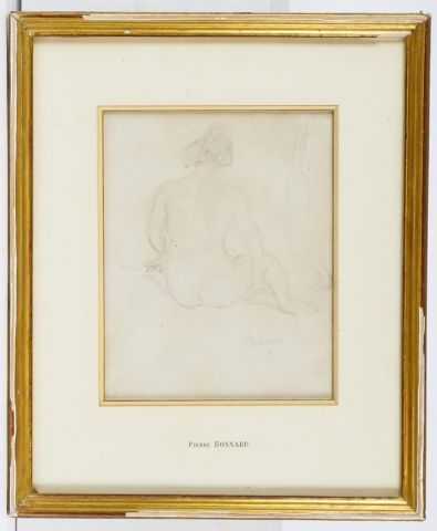 null BONNARD, Pierre (1867-1947)

"Seated nude, back view"

Mine de plomb sur papier

Signée...