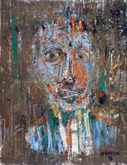  DEMARCHE, Josué (1958) 
"Demagogue" 
Oil on canvas 
Signed and dated on the lower...