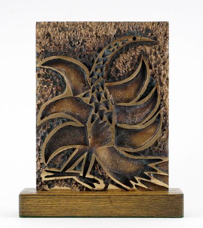  HUET, Jacques (1932-) 
Sans titre 
Bronze with brown patina 
Signed and dated on...