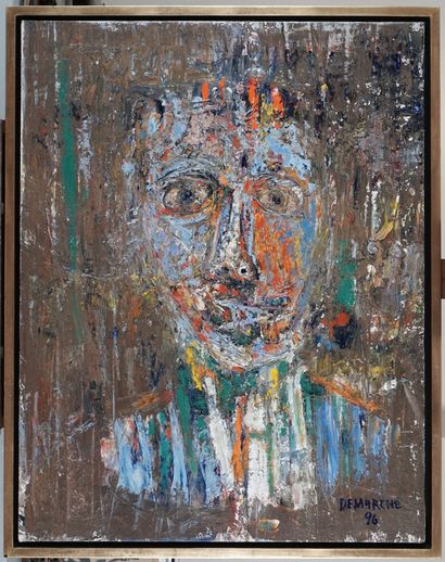  DEMARCHE, Josué (1958) 
"Demagogue" 
Oil on canvas 
Signed and dated on the lower...