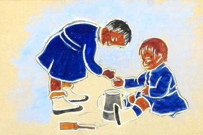 null CROTTI, Jean-Joseph (1878-1958)

"2 enfants bleus"

Technique mixte sur papier

Titrée...