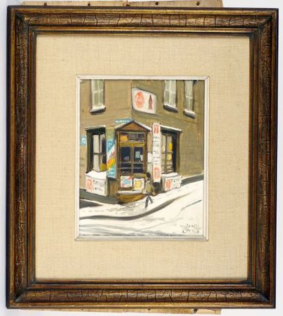 null LITTLE, John (1928-)

"Licensed Grocery Store, Côte Ste Geneviève, Quebec".

Oil...