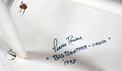 null RACINE, Pierre (1952-)

"Big Brother - Chair"

Bois sculpté et peint

Signé,...