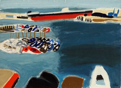 null CÉLICE, Pierre (1932-2019)

"The Yacht Basin - Dunkirk

Acrylic on canvas

Signed...