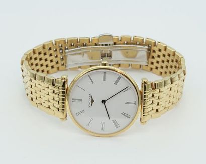 null LONGINES

Watchband in gold-plated metal, round case 33mm, white dial, bracelet...