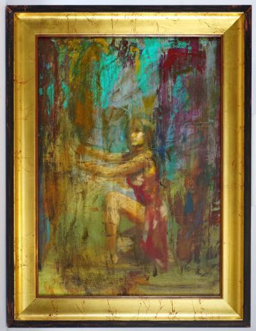 null BONET, Laurent (1958)

Untitled - Seated woman

Oil on panel

Signed lower right:...