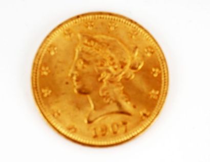 null Pièce américaine en or de 10$ 'Liberty Gold Eagle' de 1907, 0,4806 onces d'or,...