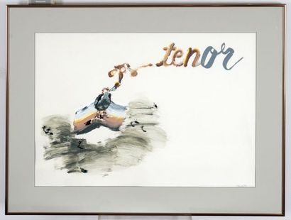 null WAINIO, Carol (1955-)

"Tenor"

Acrylique sur papier

Signée et datée en bas...