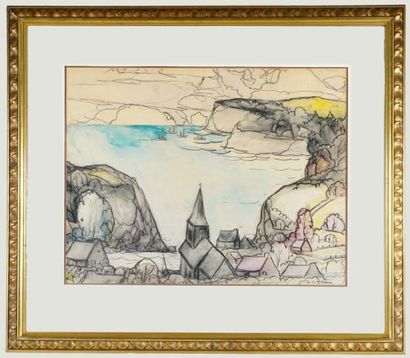null FORTIN, Marc-Aurèle (1888-1970)

"Landscape of Gaspésie".

Watercolor and charcoal

Signed...
