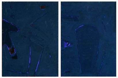 null RANNOU, Hung (1955-)

"Sans Titre"

Huile sur papier marouflé sur toile (diptyque)

Titrées,...