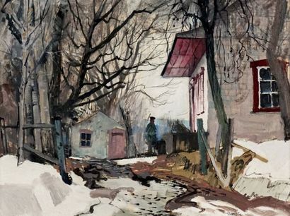 null ARBUCKLE, George Franklin (1909-2001)

"March day, Piedmont, P.Qué."

Huile...