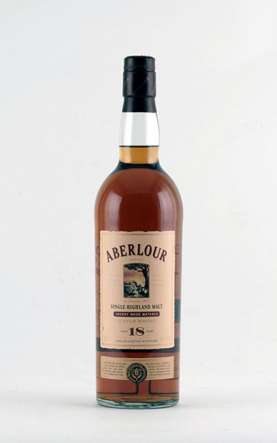  Aberlour Sherry Wood Matured 18 Year Old Single Malt Scotch Whisky - 1 bouteill...