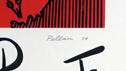 null PELLAN, Alfred (1906-1988)

"Mutons..."

Sérigraphie en couleurs sur papier

Signée...