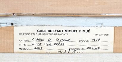 null LE SAUTEUR, Claude (1926-2007)

"C'est mon frère"

Oil on canvas

Signed and...