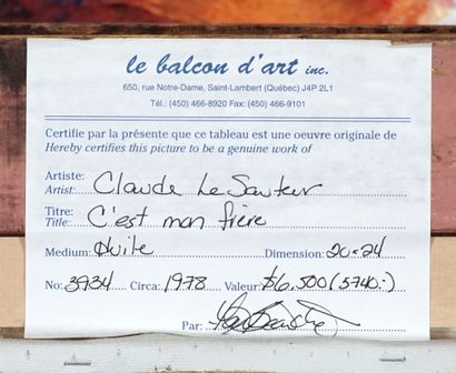 null LE SAUTEUR, Claude (1926-2007)

"C'est mon frère"

Oil on canvas

Signed and...