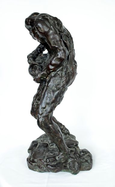  BOURDELLE, Émile Antoine (1861-1929) 
"Headless figure pouring from a jar" 
Bronze...