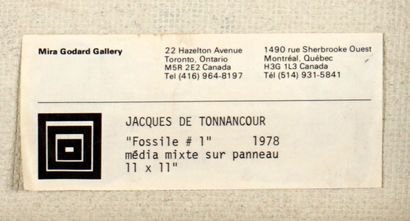 null DE TONNANCOUR, Jacques Godefroy (1917-2005)

"Fossiles #1" 

Huile et collage...