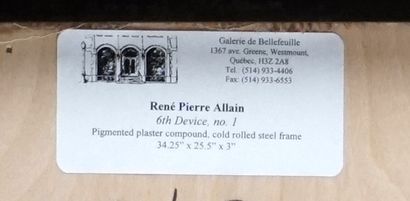 null ALLAIN, Rene Pierre (1951-)

"6th device, No 1"

Plâtre et acier

Signé, daté...