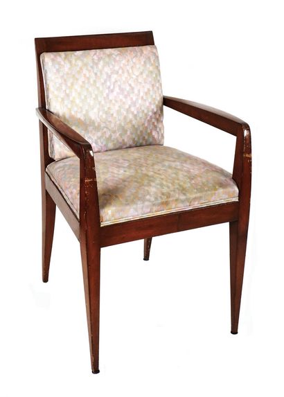 Jacques Émile Ruhlmann mahogany armchair,...