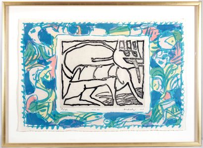 null ALECHINSKY, Pierre (1927-)

"Chien roi" 

Lithograph on arches paper

Signed...