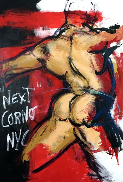  CORNO, Joanne (1952-2016) 
"Next" 
Acrylique sur toile 
Signée et titrée en bas...